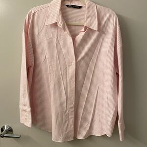 Zara Striped Button Down Shirt